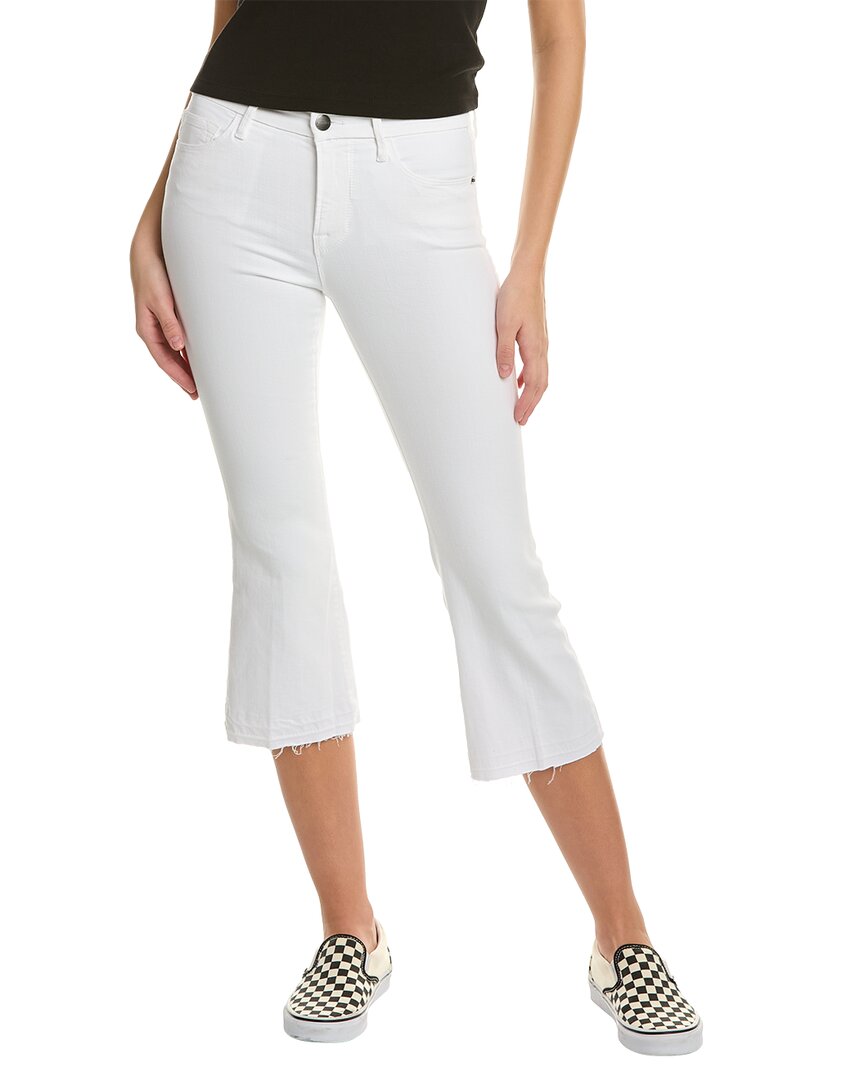 Shop Frame Denim Le Pixie Crop Mini Blanc Bootcut Jean In White