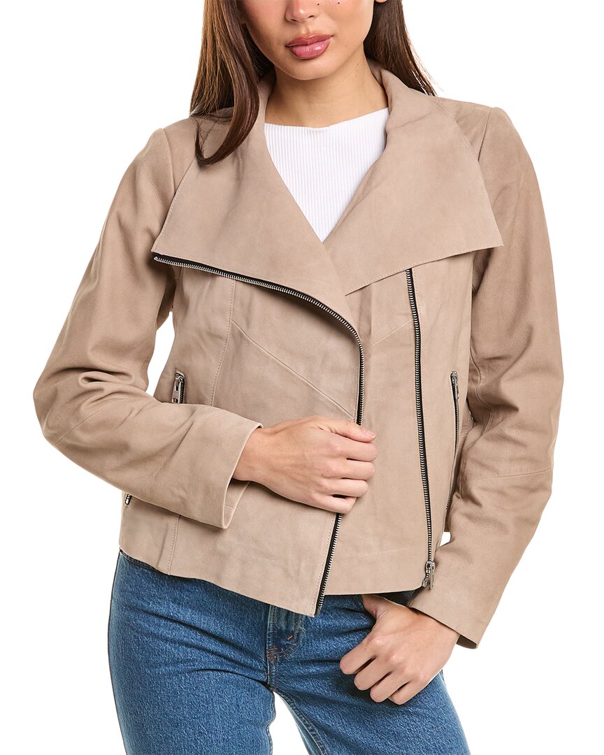 ALLSAINTS ALLSAINTS GRAY LEATHER JACKET