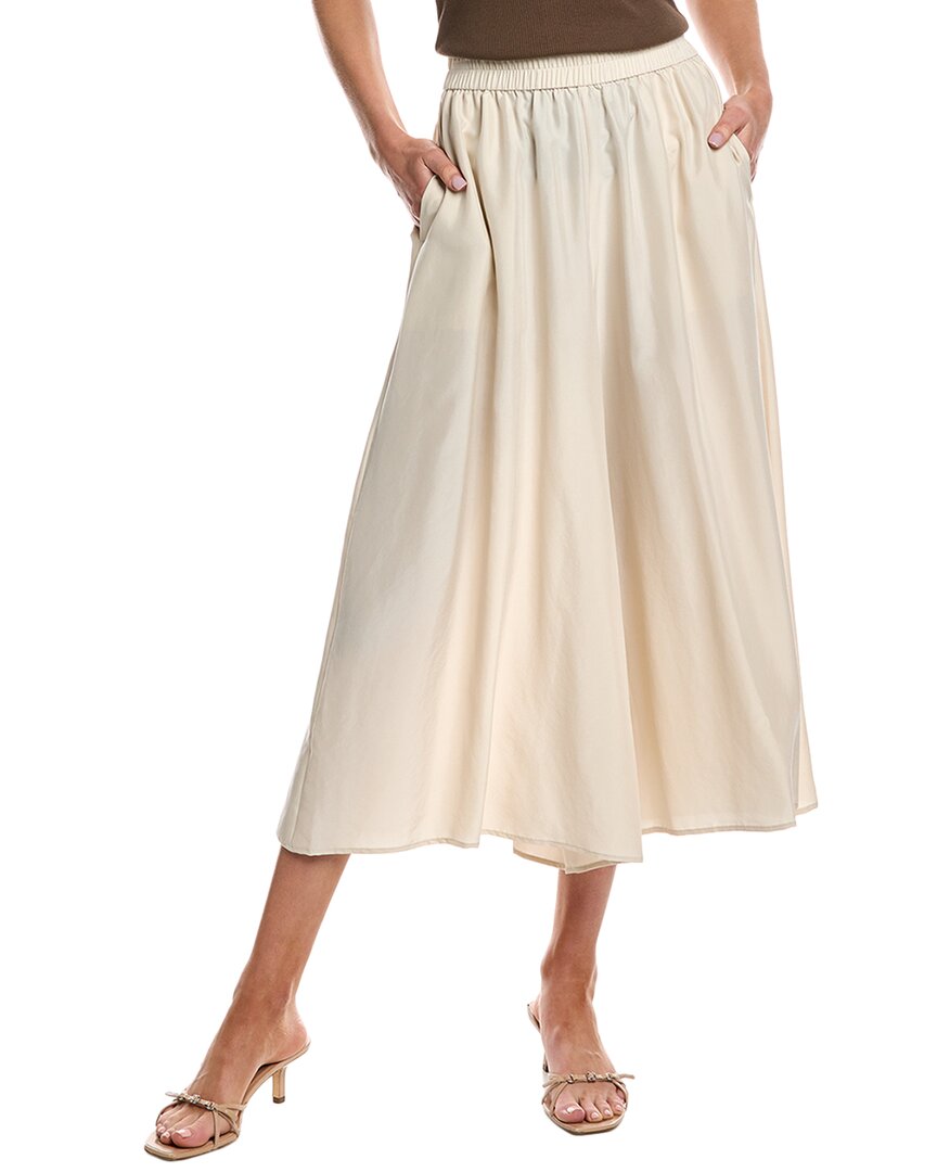 EILEEN FISHER EILEEN FISHER PETITE CROPPED SILK WIDE PANT
