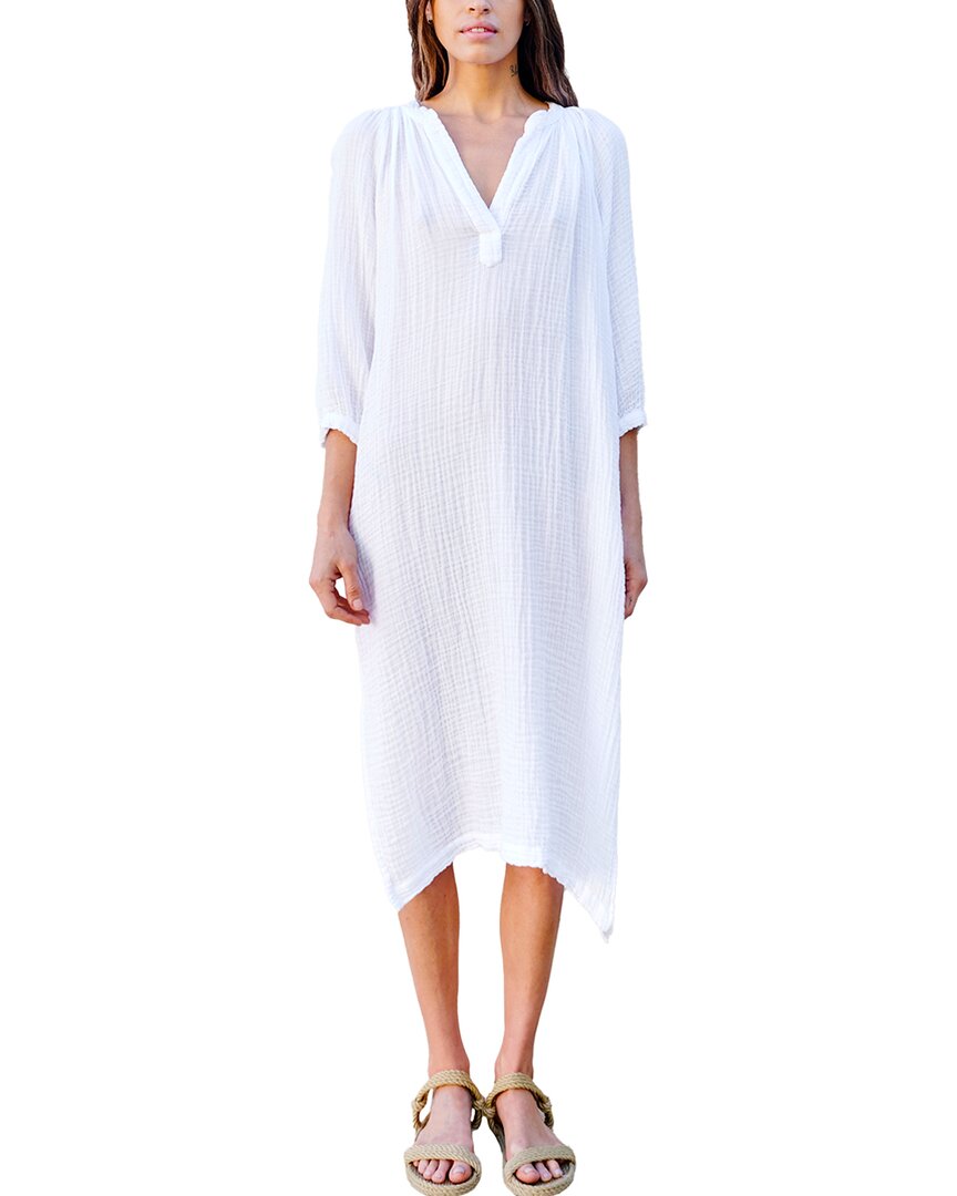 Shop Sundry Side Slit Midi Dress In White