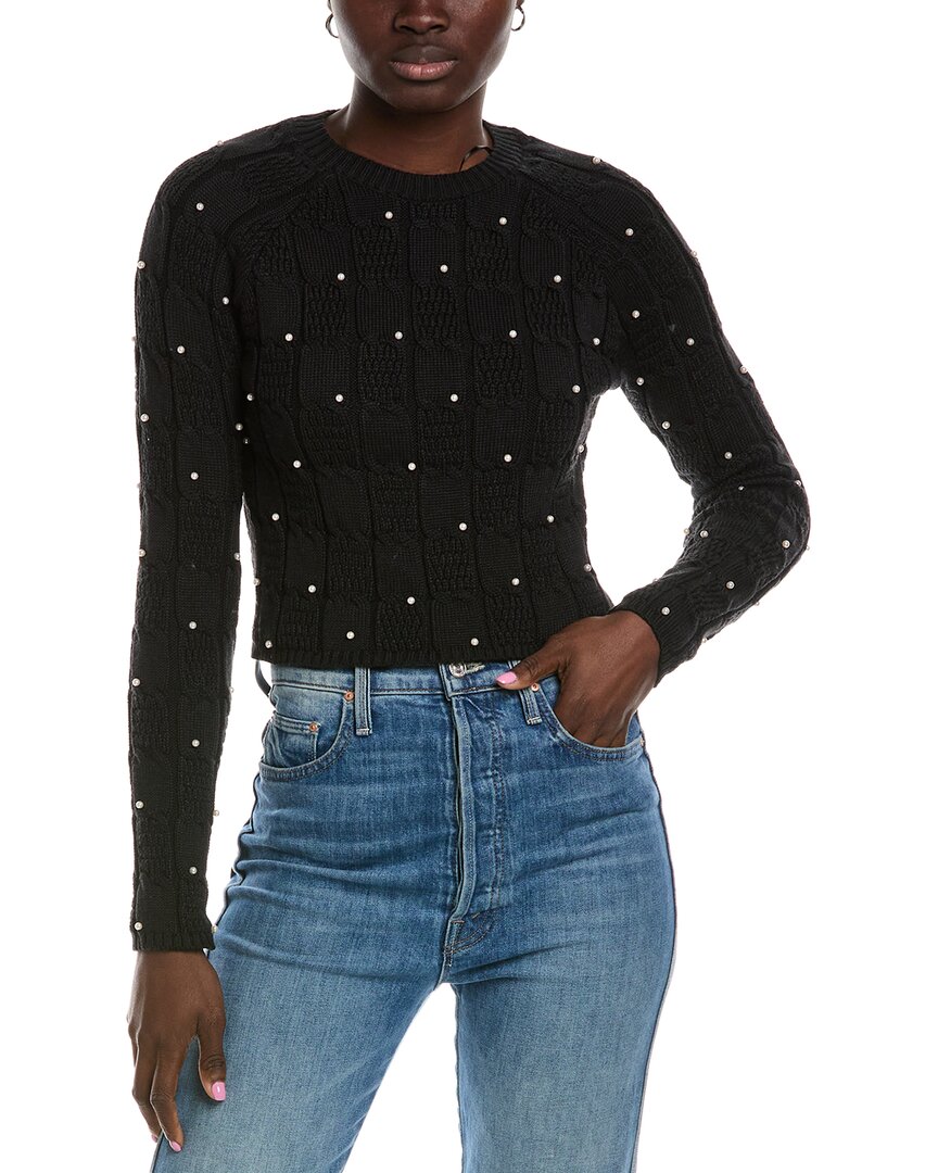 Brook + Lynn Crewneck Sweater In Black