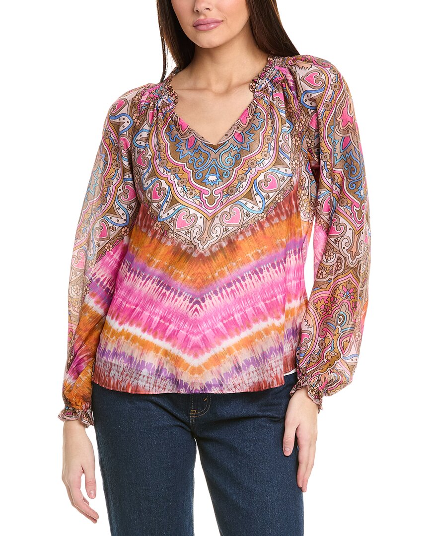 Hale Bob Mix-print Chiffon Blouse