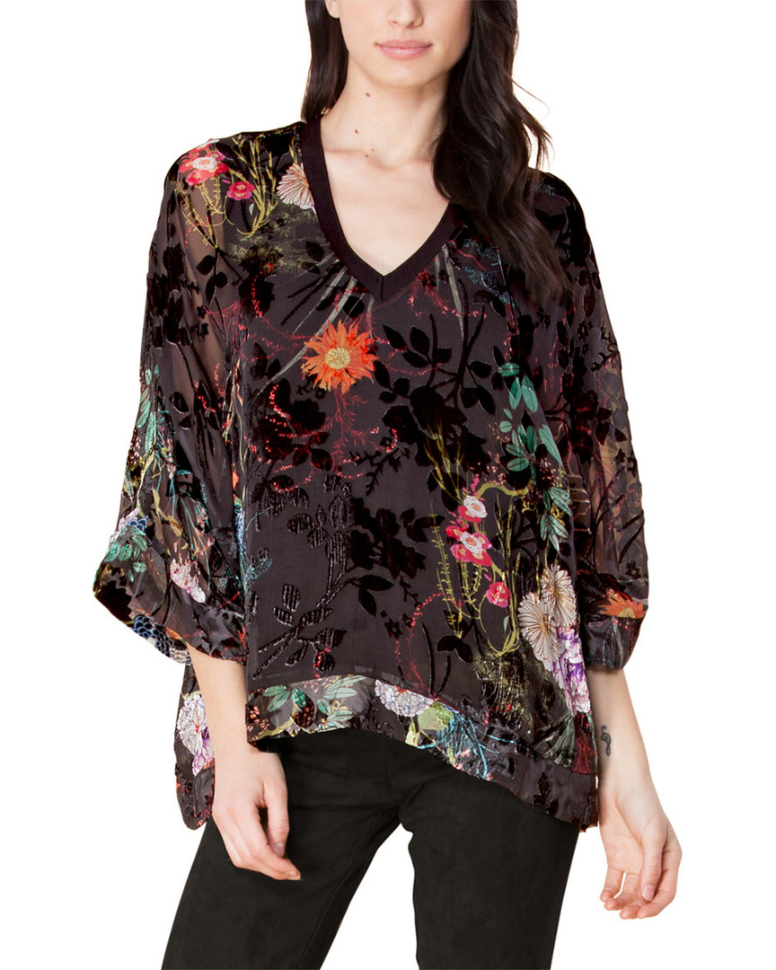 Image of Hale Bob Silk-Blend V-Neck Top
