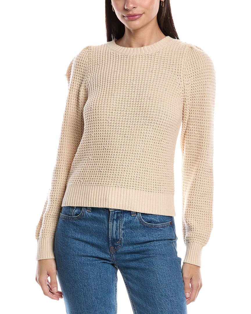Michael Stars Francesca Puff Sleeve Wool-blend Sweater In Multi