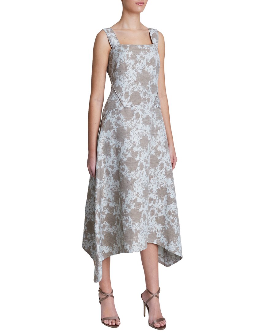 Shop Santorelli Chiara Linen-blend Dress