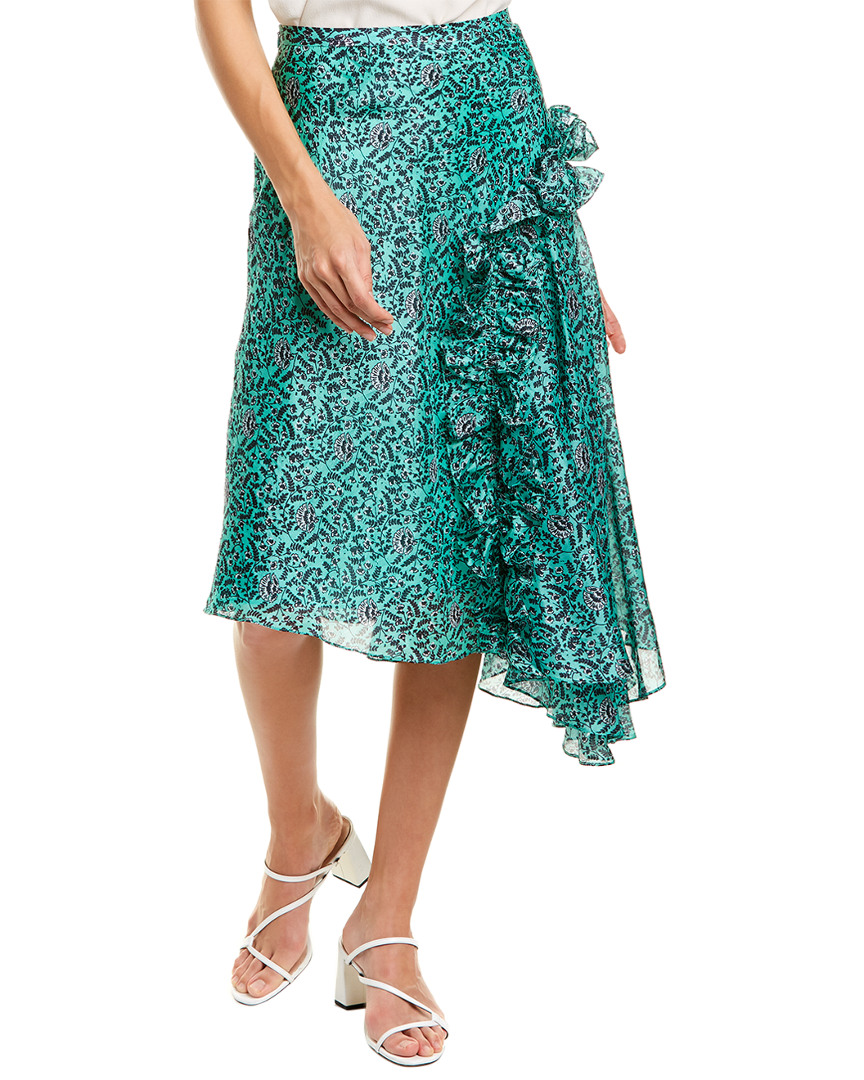 Image of Figue Saya Silk Midi Skirt