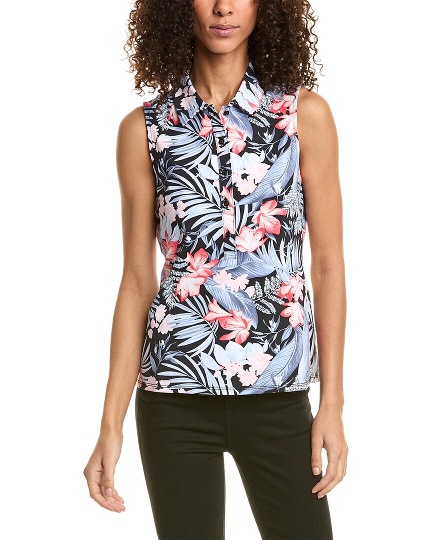 Shop Tommy Bahama Aubrey Delicate Flora Polo Shirt In Black