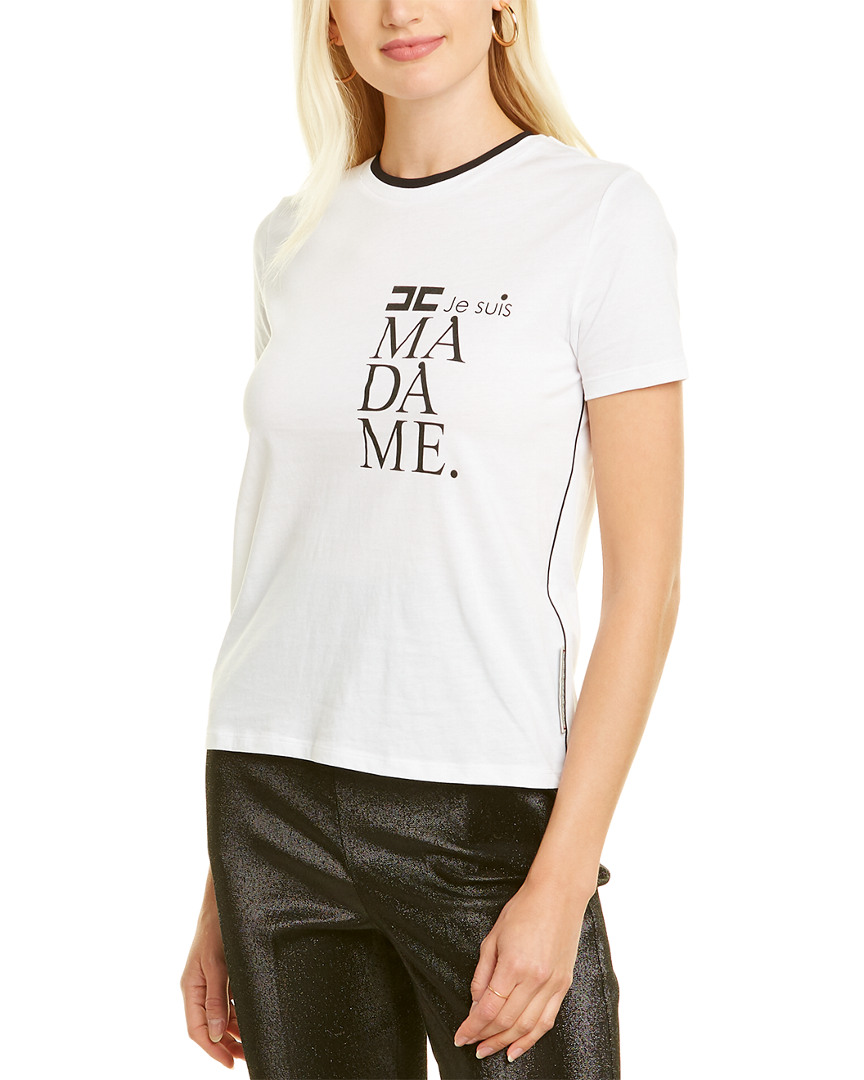 Elisabetta Franchi Graphic T-Shirt Women's White 44 | eBay
