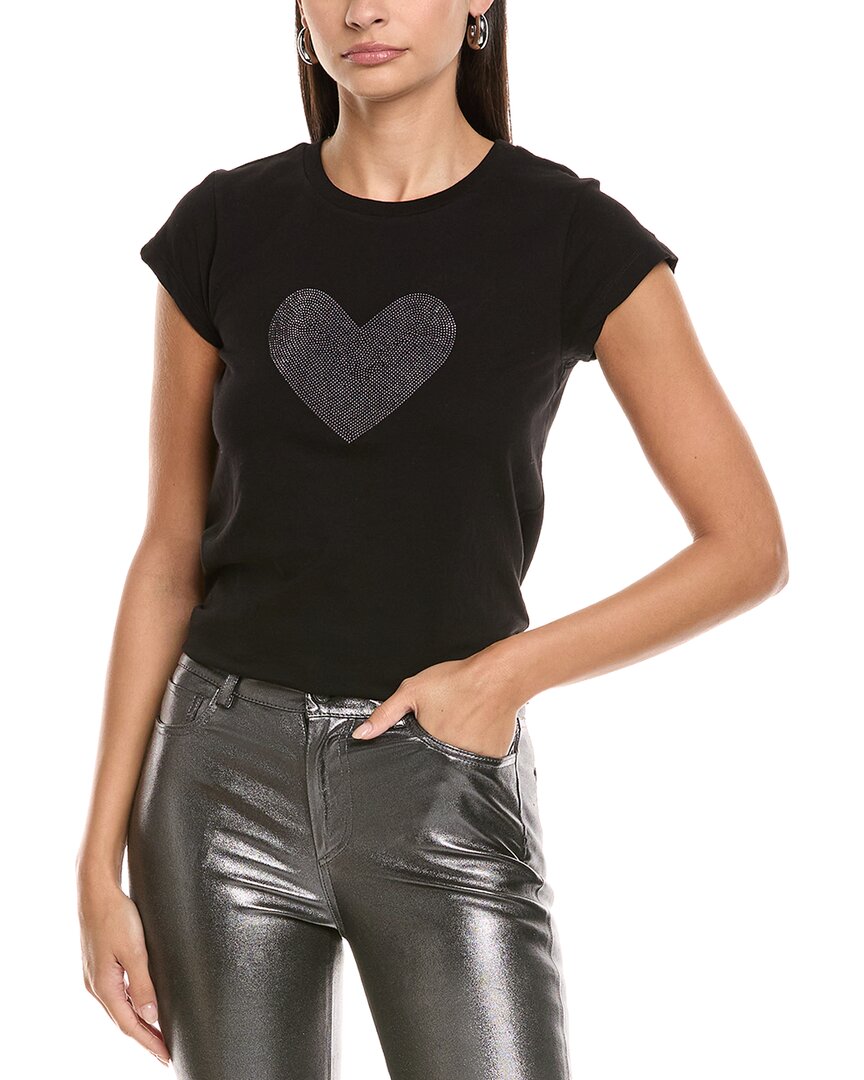 Zadig & Voltaire Skinny Heart T-shirt In Black