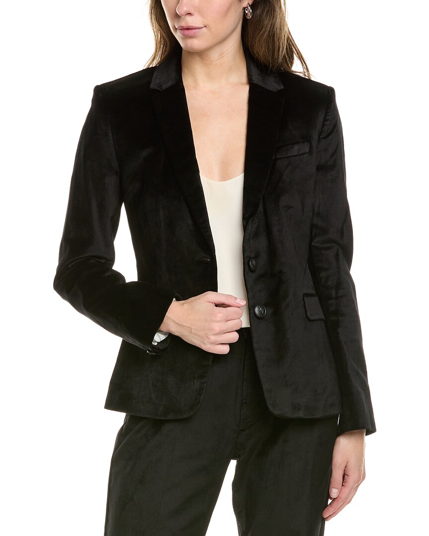 Rag & Bone Razor Velvet Blazer In Black