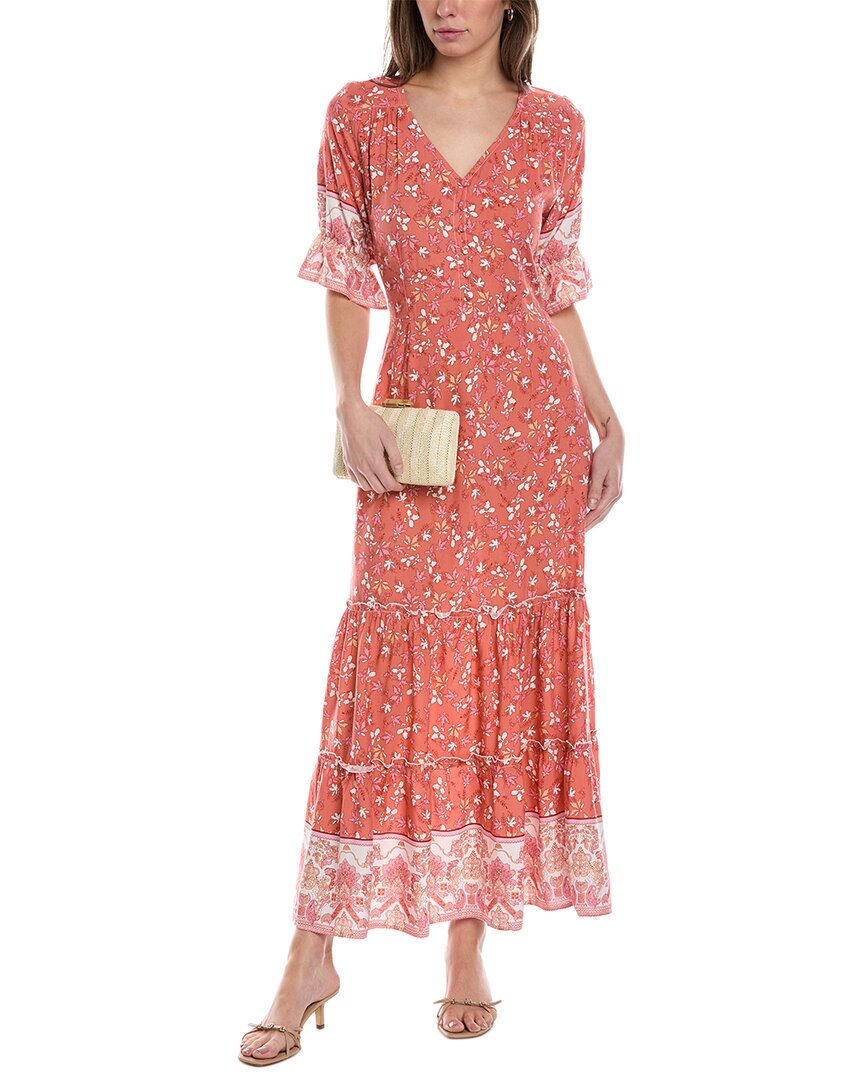 Walker & Wade Carrie Maxi Dress In Orange