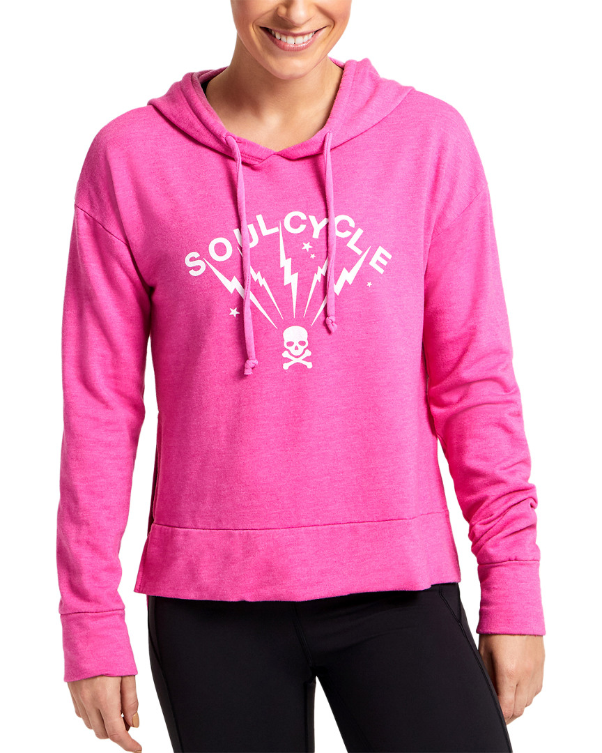 Image of SOUL by SoulCycle Cropped Hot Pink Hoodie