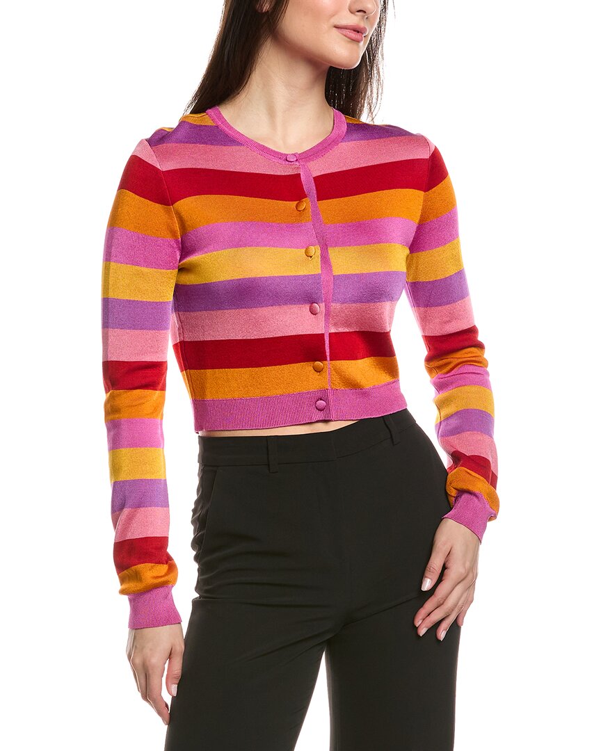 Carolina Herrera Striped Cropped Cardigan