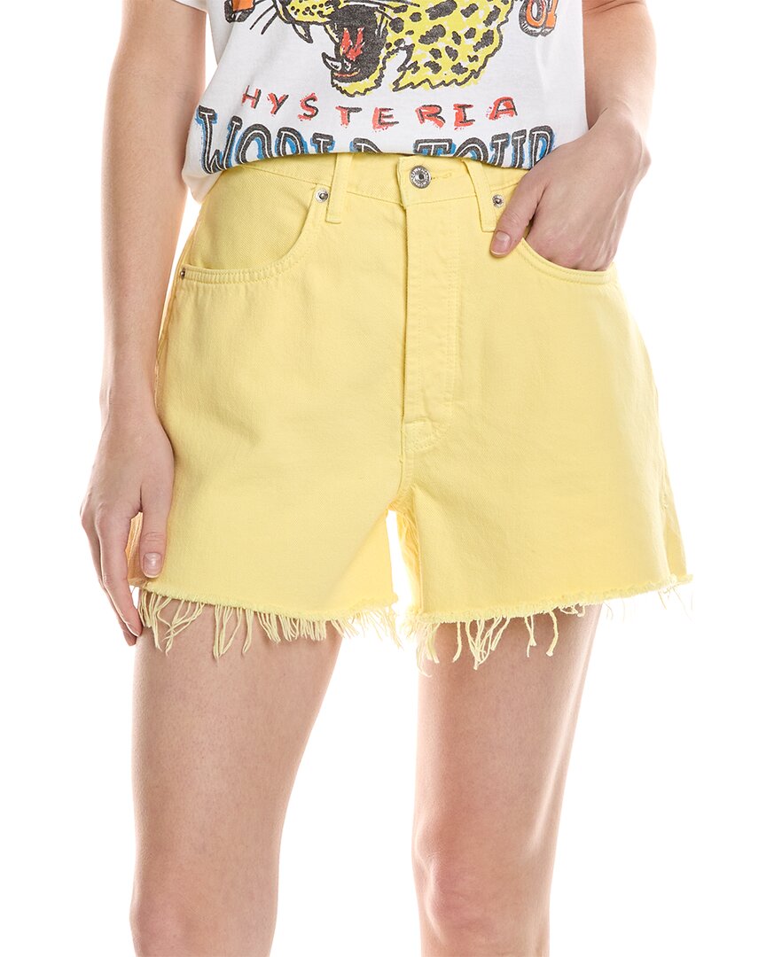 Shop 7 For All Mankind Easy Ruby Short In Yellow