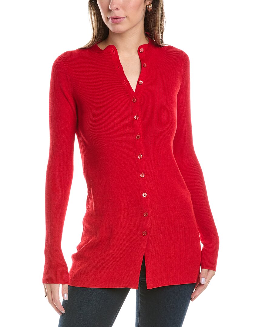Lafayette 148 New York Ribbed Silk-blend Cardigan
