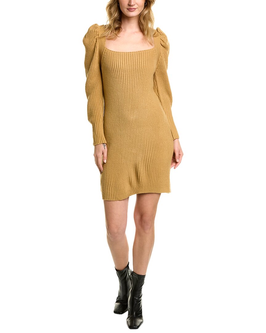 Shop Wayf Tie-back Sweaterdress In Brown