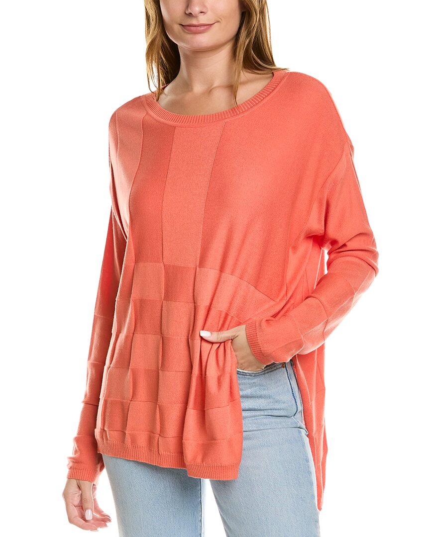 Planet Nu Box Weave Sweater In Pink