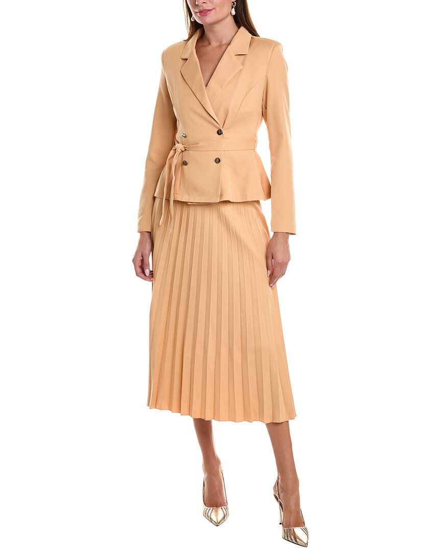 Avantlook 2pc Jacket & Skirt Set In Brown