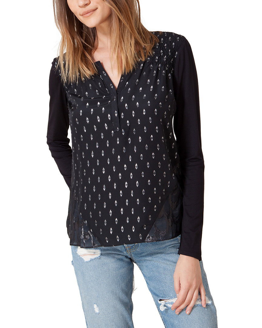 Image of Hale Bob Jayden Silk-Blend Top