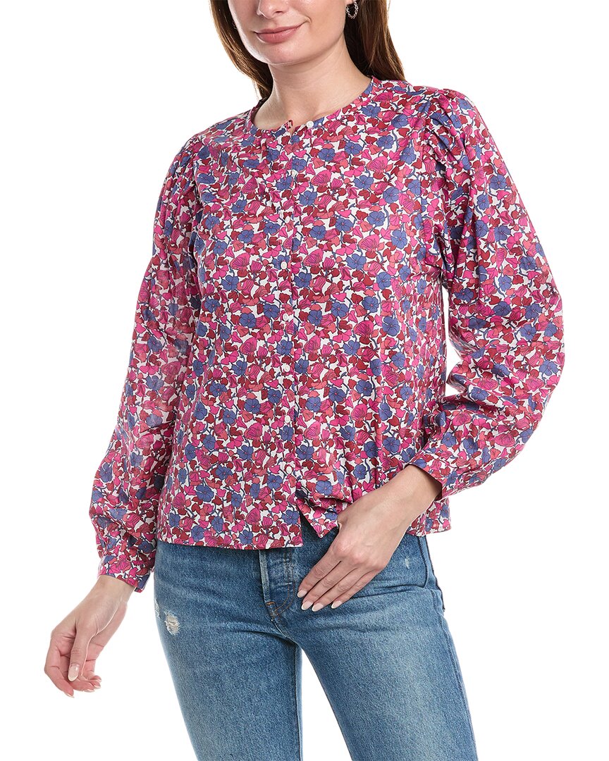 Lilla P Full Sleeve Button-down In Pink