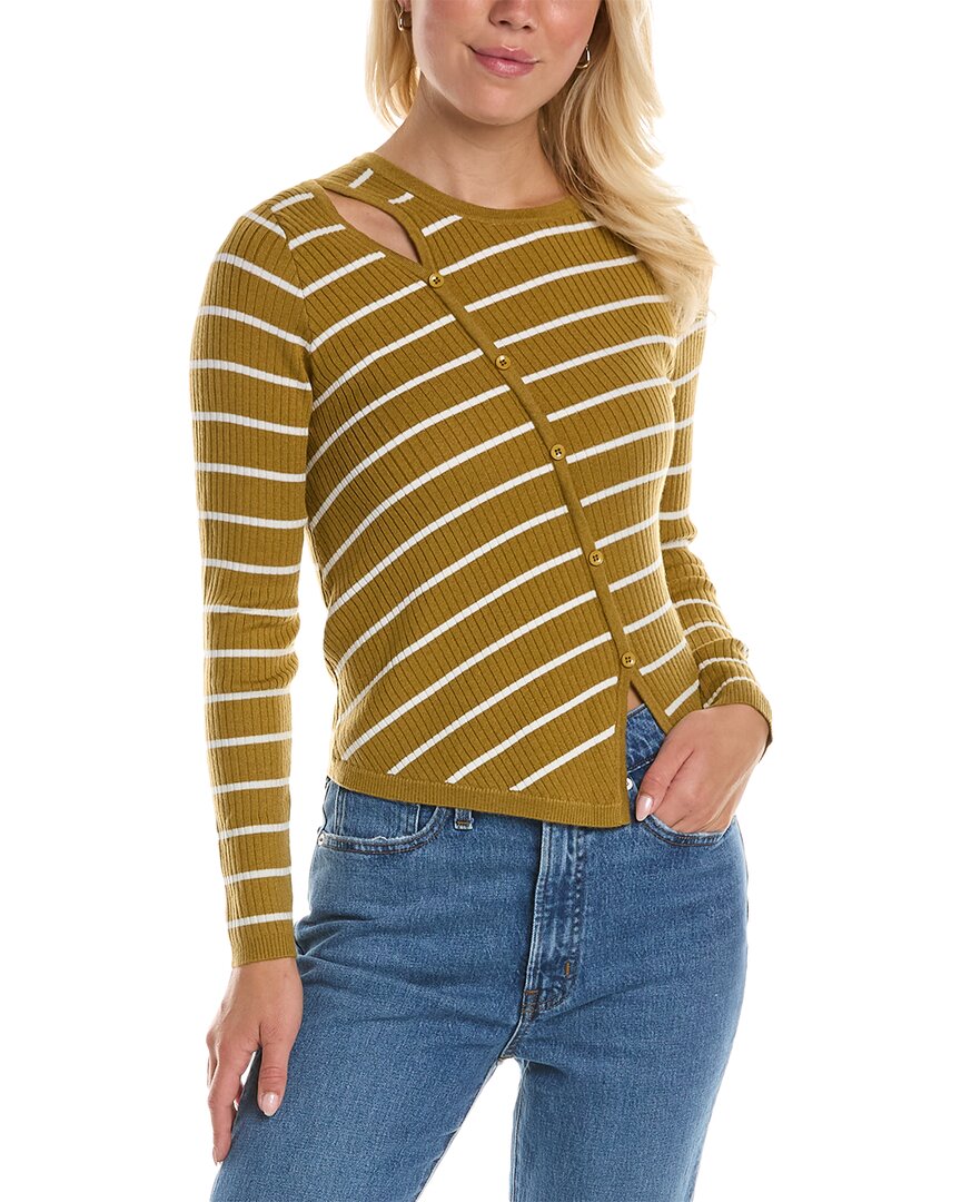 Shop Colette Rose Cutout Sweater In Gold