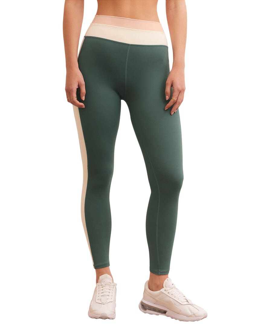 Z Supply Dnu  Move With It 7/8 Legging In Green