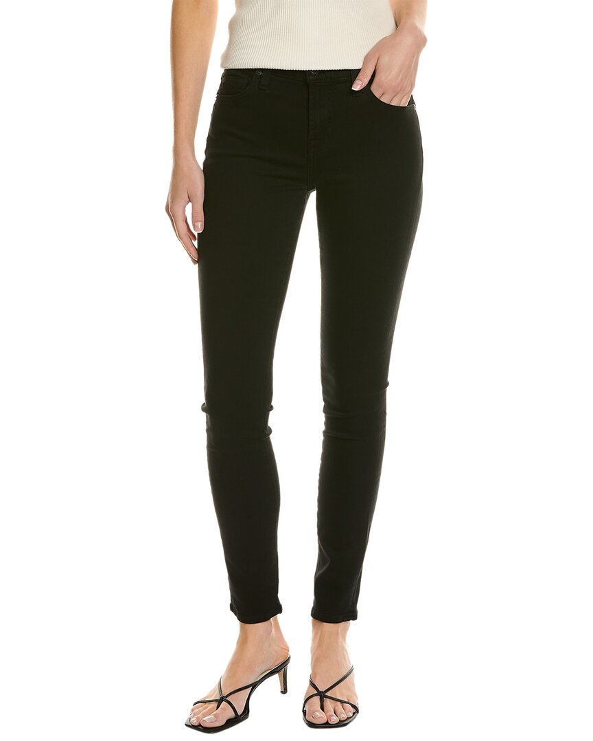 Shop 7 For All Mankind Gwenevere Night Black Straight Jean In Blue