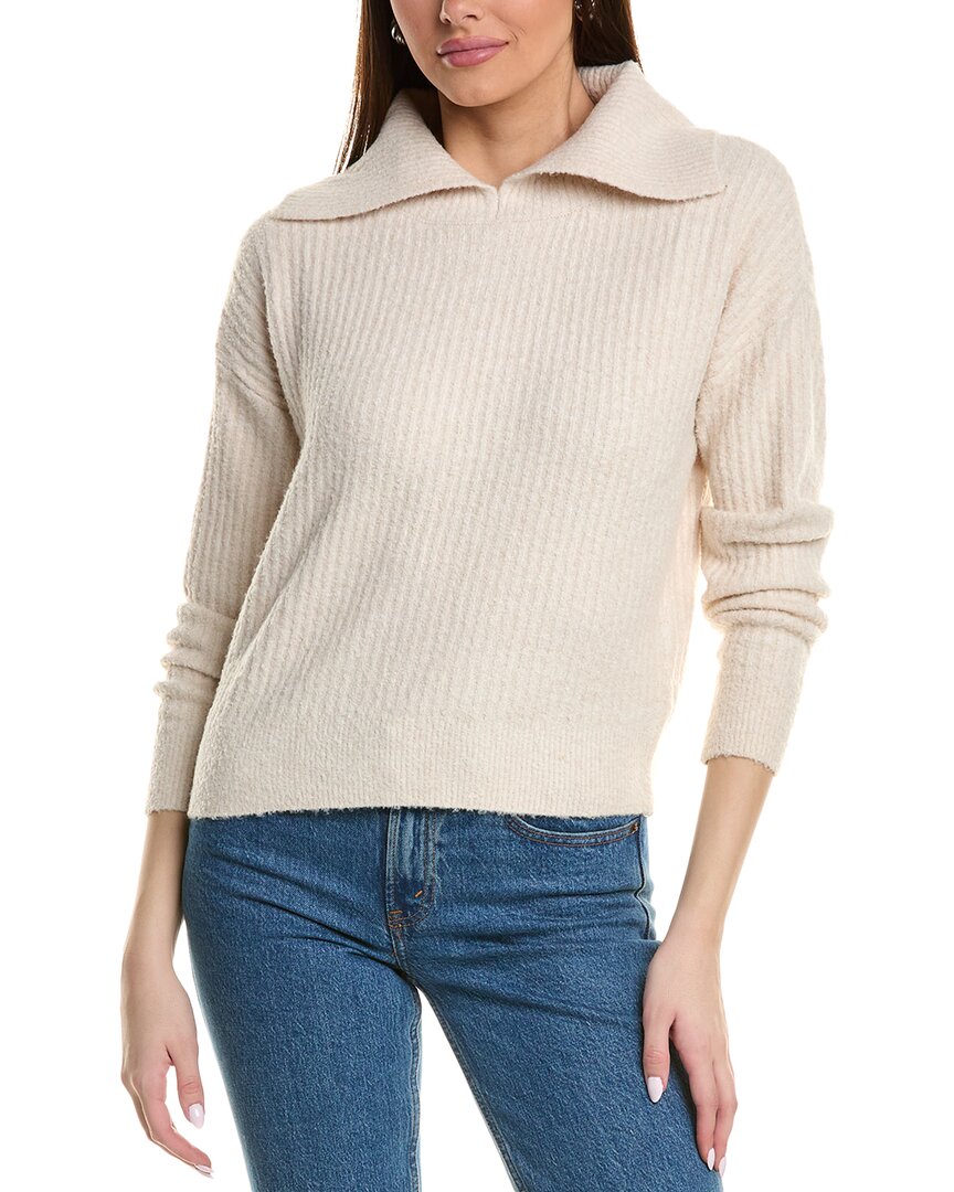LILLA P LILLA P EASY SPLIT COLLAR WOOL-BLEND SWEATER
