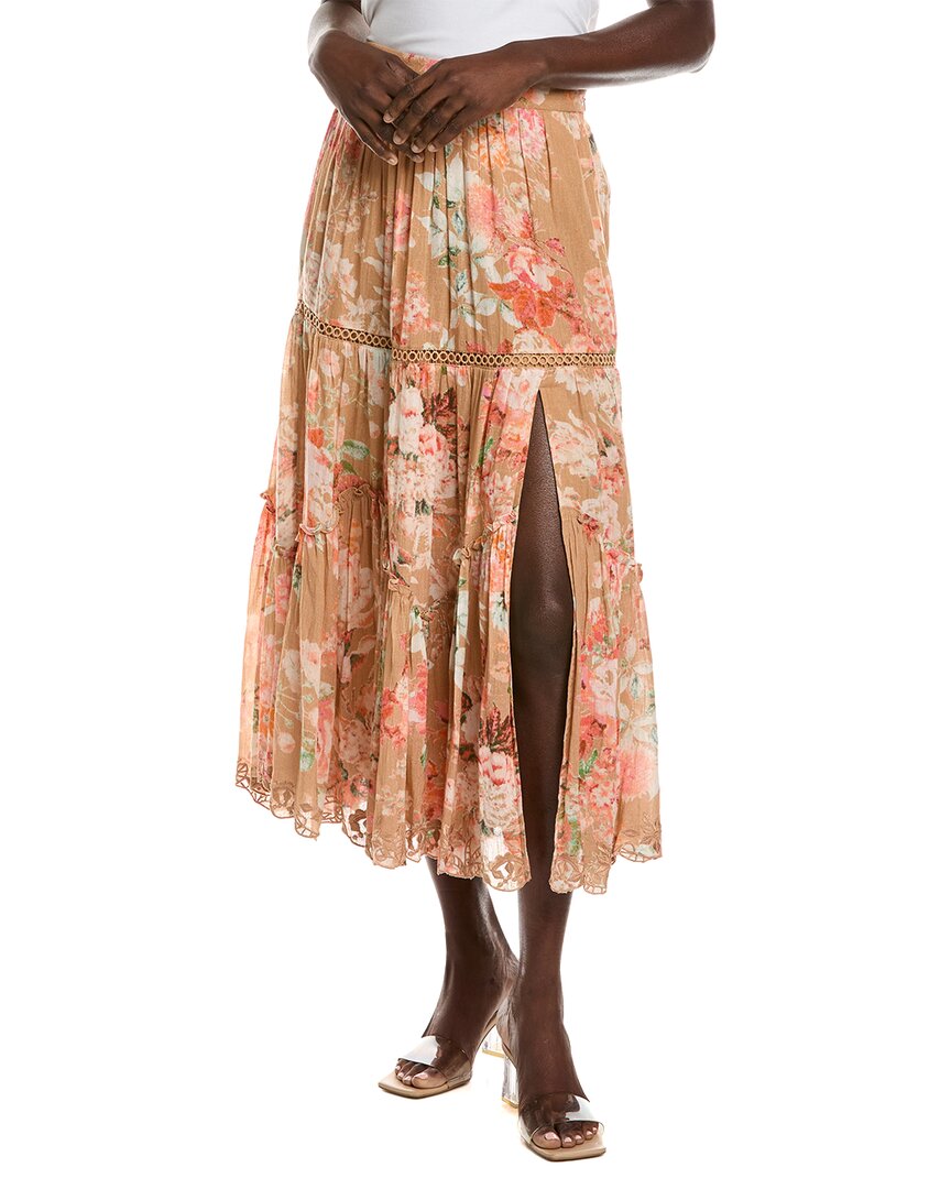 Hemant & Nandita Midi Skirt In Brown