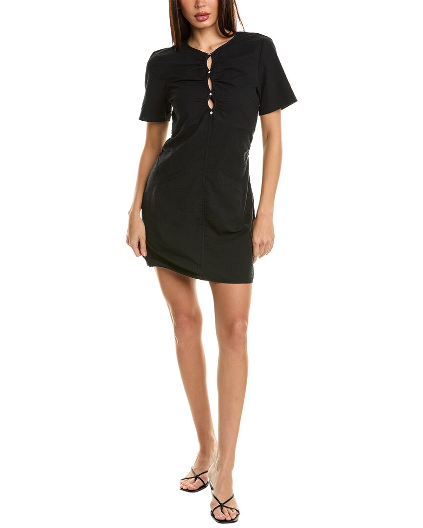Shop Ba&sh Seersucker Mini Dress In Black
