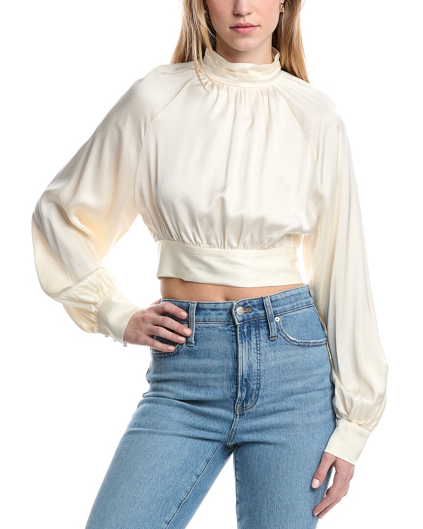 Seraphina Open Back Blouse In Black