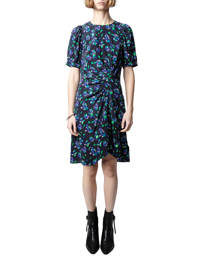 Shop Zadig & Voltaire Rixe Bianca Flower Wool-blend Mini Dress