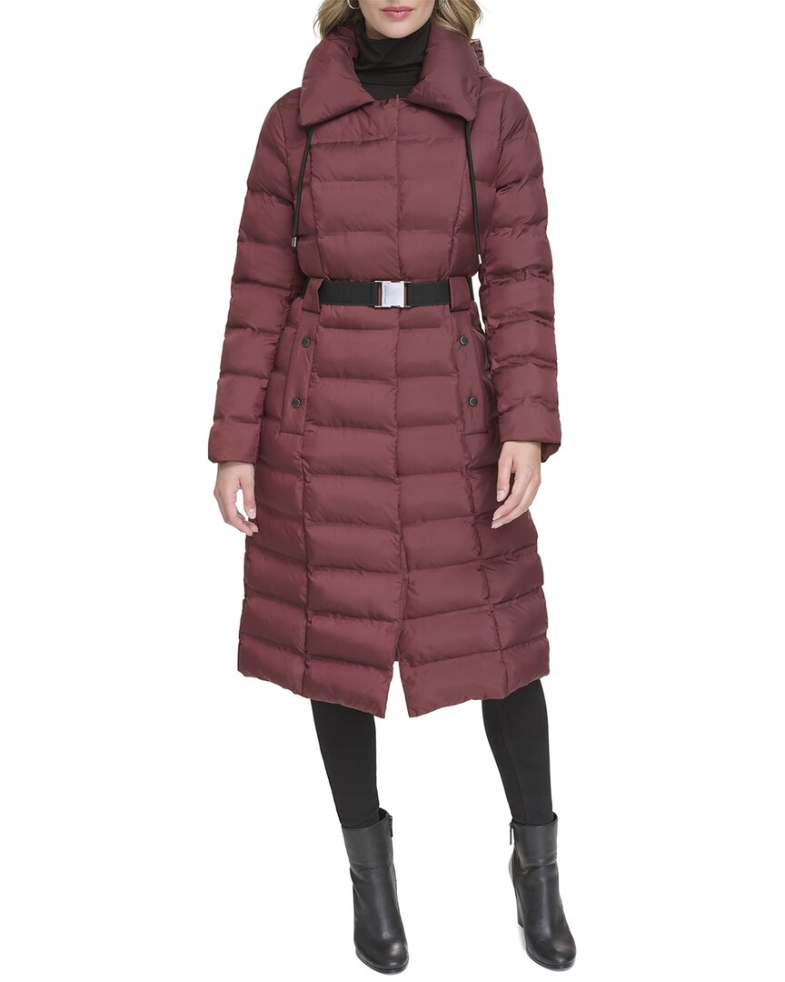 Shop Kenneth Cole Hooded Cire Puffer Coat