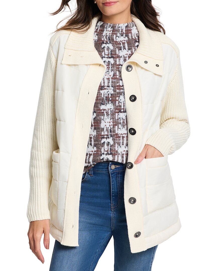 Nic + Zoe Nic+zoe Mixed Media Quilted Puffer Jacket