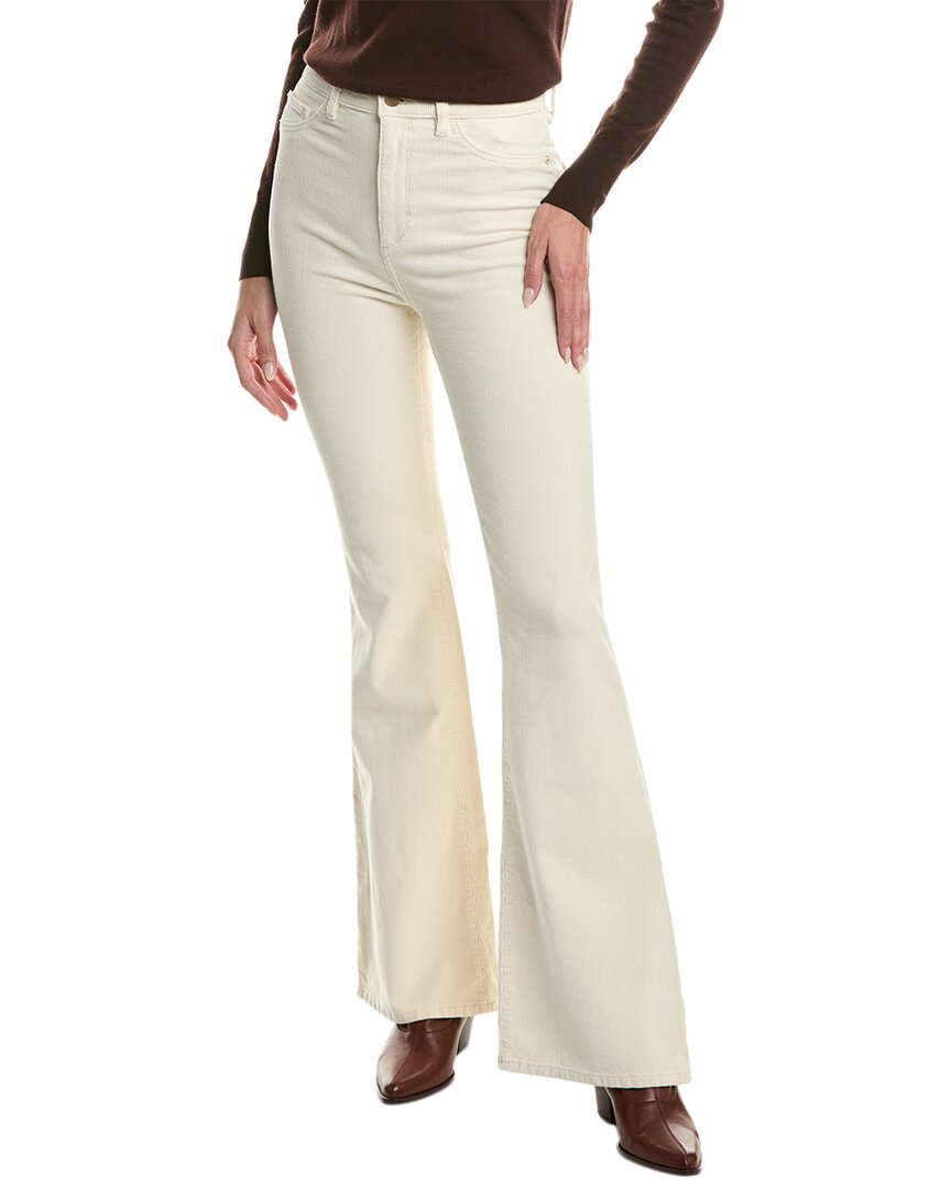Dl1961 Rachel Ultra High Rise Corduroy Flare Pant In White