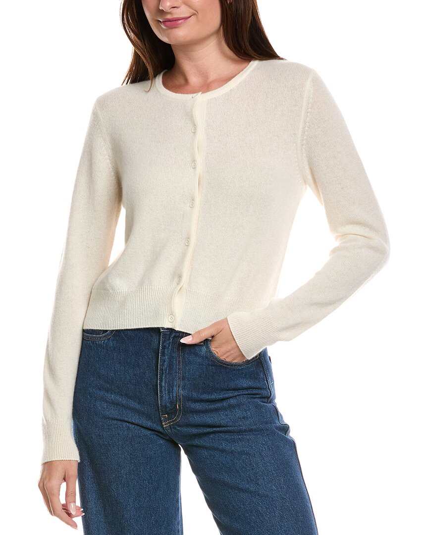 Forte Cashmere Cropped Cashmere Sweater In Yellow