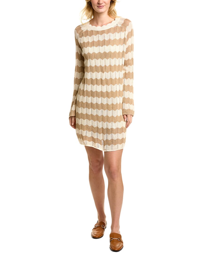 Shop Anna Kay Chevron Sweaterdress In Brown