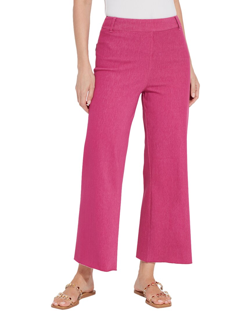 Lyssé New York Hi Waist No Side Seam Wide Leg Jean In Pink