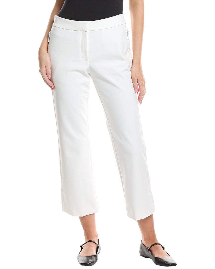 Lafayette 148 New York Manhattan Slim Flare Pant In White