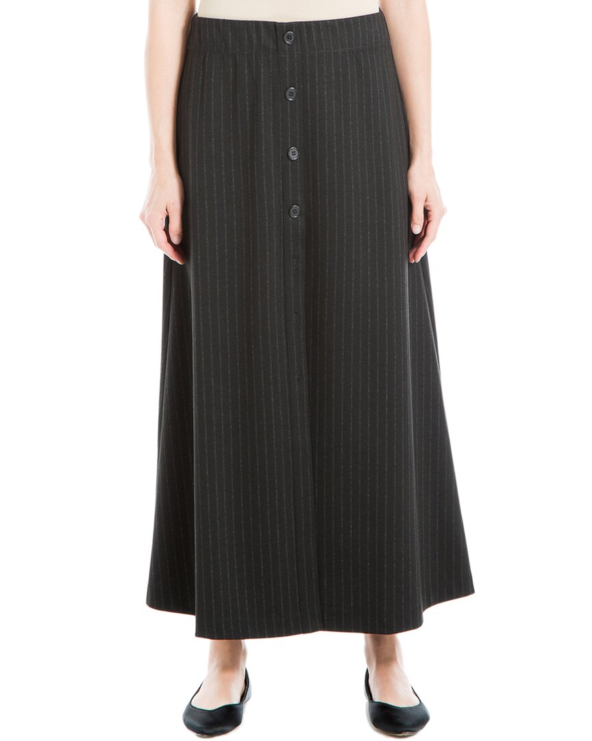 Max Studio Pinstripe Button-up Midi Skirt