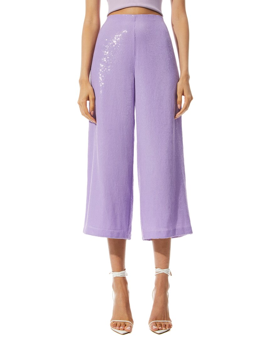 Shop Alice And Olivia Alice + Olivia Elba Sequin High-waist Ankle Pant
