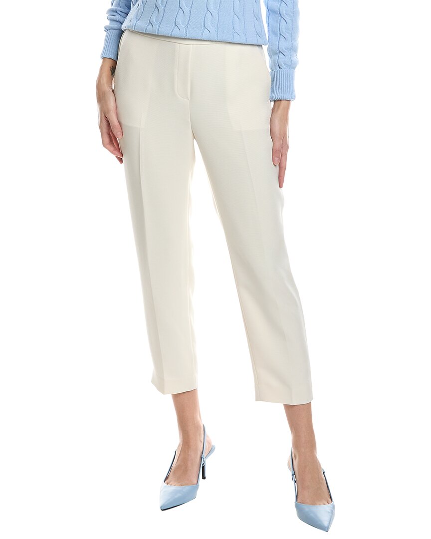 Theory Treeca Pant In Bonded Satin In White