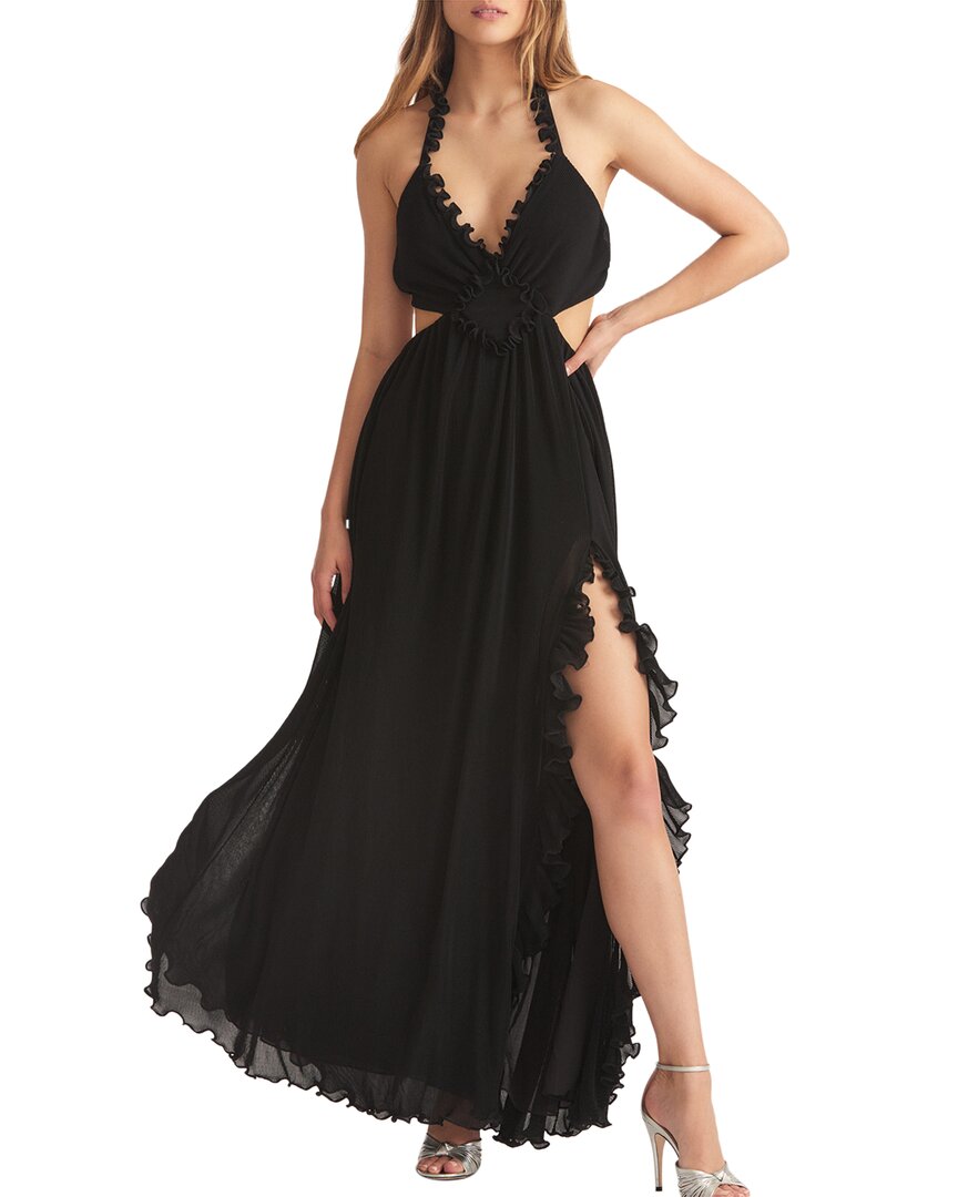 Loveshackfancy Talitha Open-back Ruffled Plissé-chiffon Maxi Dress