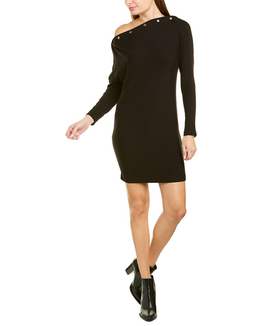 Image of Enza Costa Off-The-Shoulder Snap Mini Dress