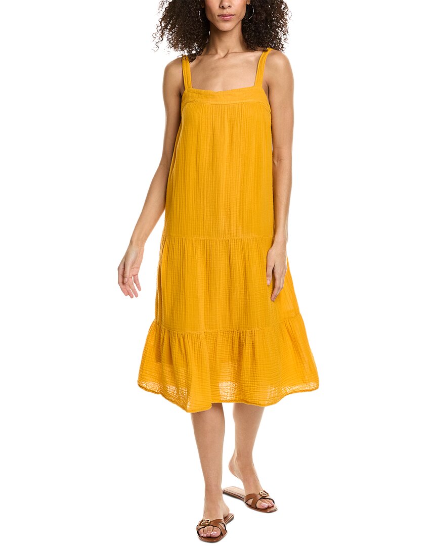 Shop Michael Stars Evie Midi Dress In Yellow