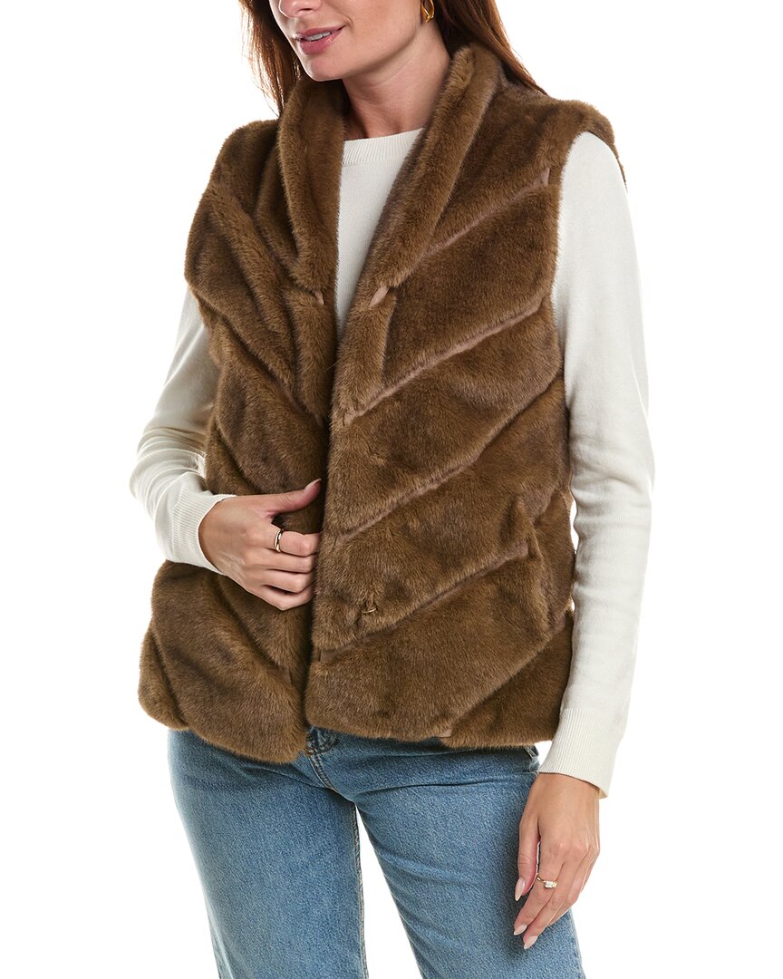 Heartloom Collins Leather Vest In Brown