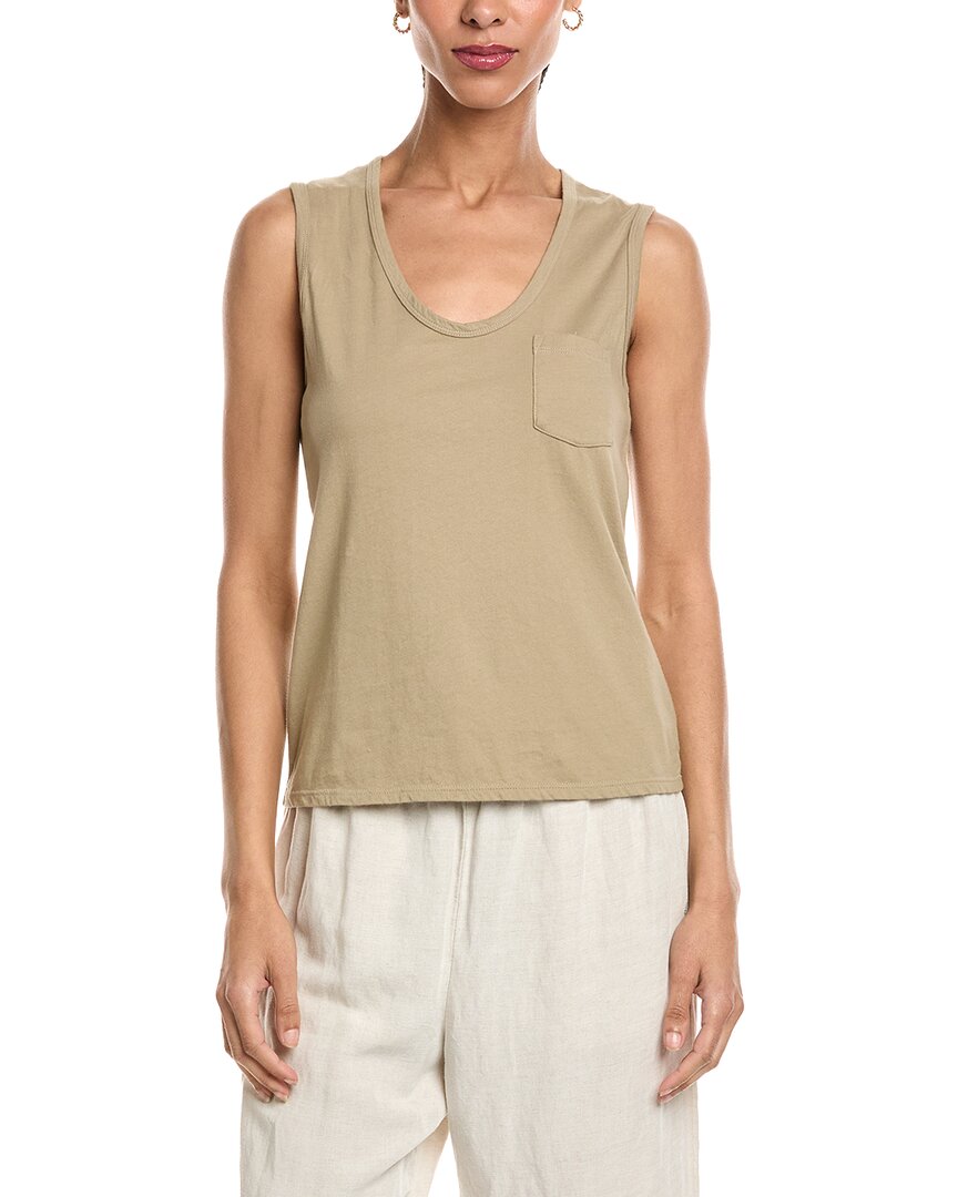 James Perse Pocket Tank In Grey