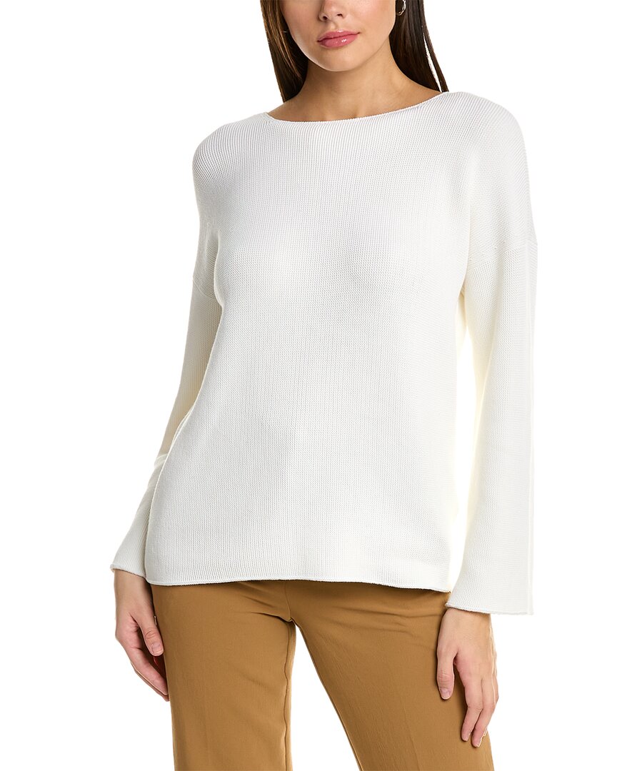 Lafayette 148 Scoop-neck Loose-knit Sweater