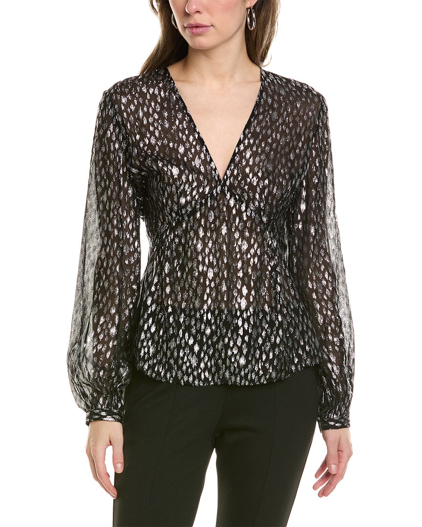 Shop The Kooples Sparkling Leo Top In Black