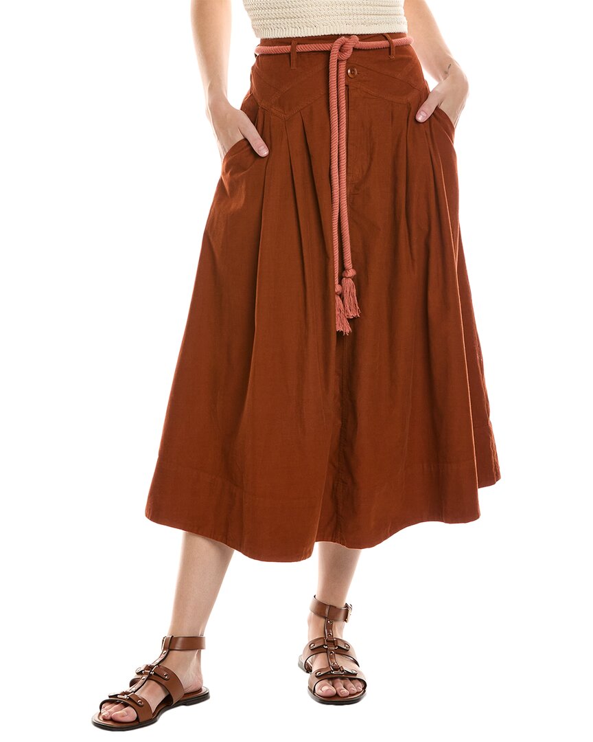 The Great The Field Maxi Skirt In Brown